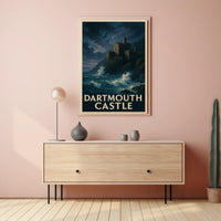 Dartmouth Castle Stormy Seascape Travel Poster