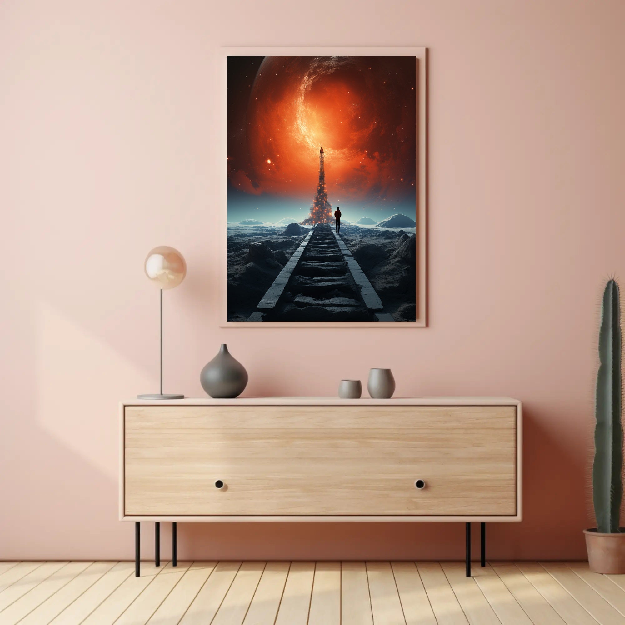 Journey To The Cosmic Tower Poster PosterGoat
