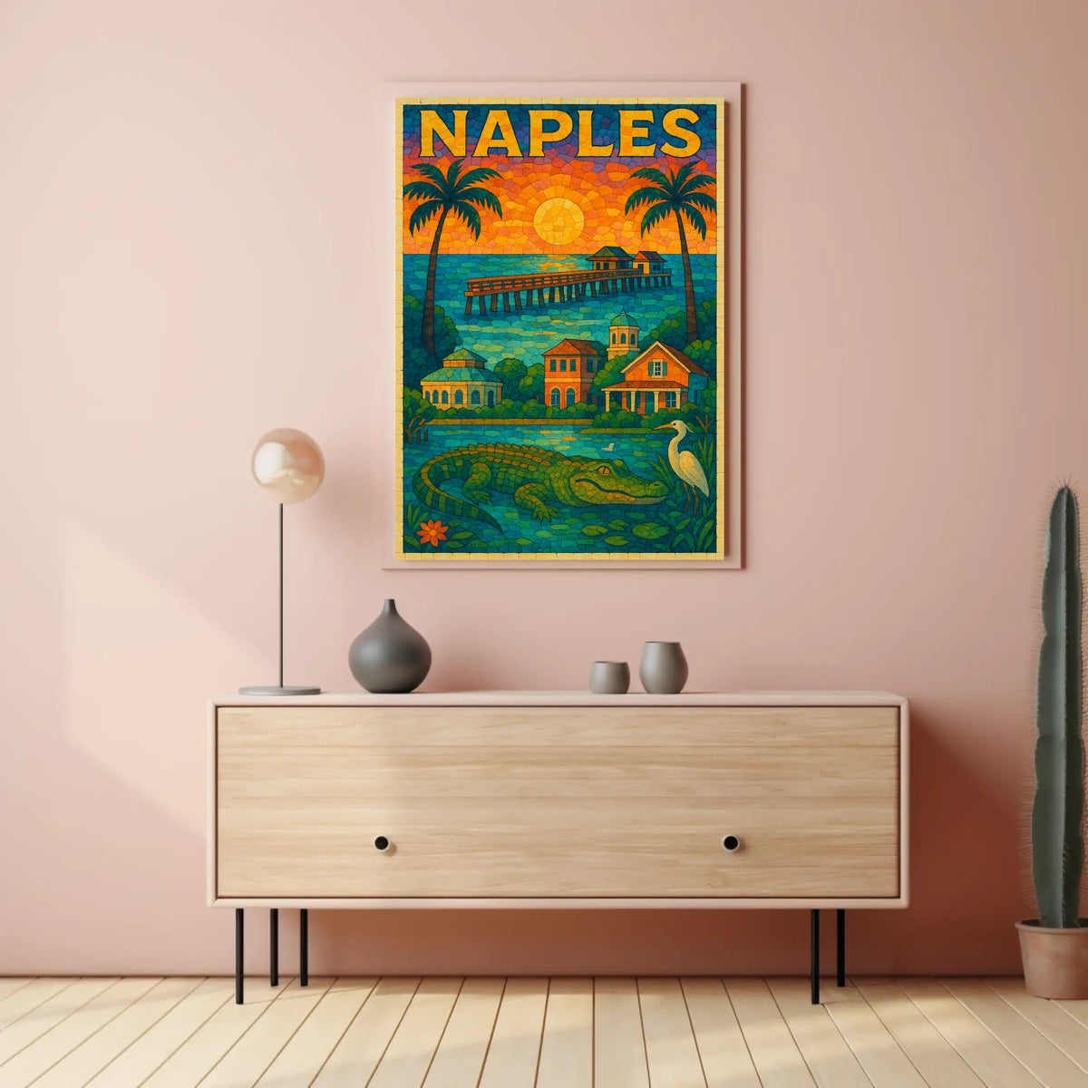 Naples Poster Vibrant Tropical Paradise Wall Art For Homes
