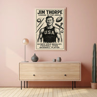 Jim Thorpe Iconic Sports Legend Poster