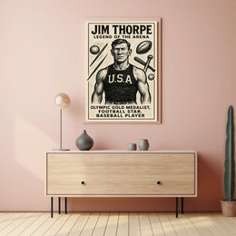 Jim Thorpe Iconic Sports Legend Poster