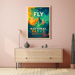 National Parks Adventure Poster Travel Wall Art