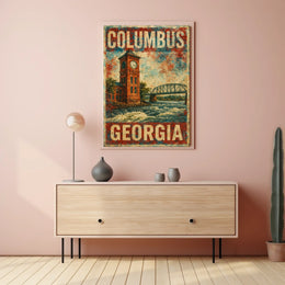 Columbus, Georgia Vintage Vintage Poster