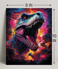 Roaring Prehistoric Fury Poster PosterGoat