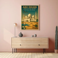 Abu Dhabi Tranquil Elegance Travel Poster