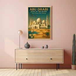 Abu Dhabi Tranquil Elegance Travel Poster