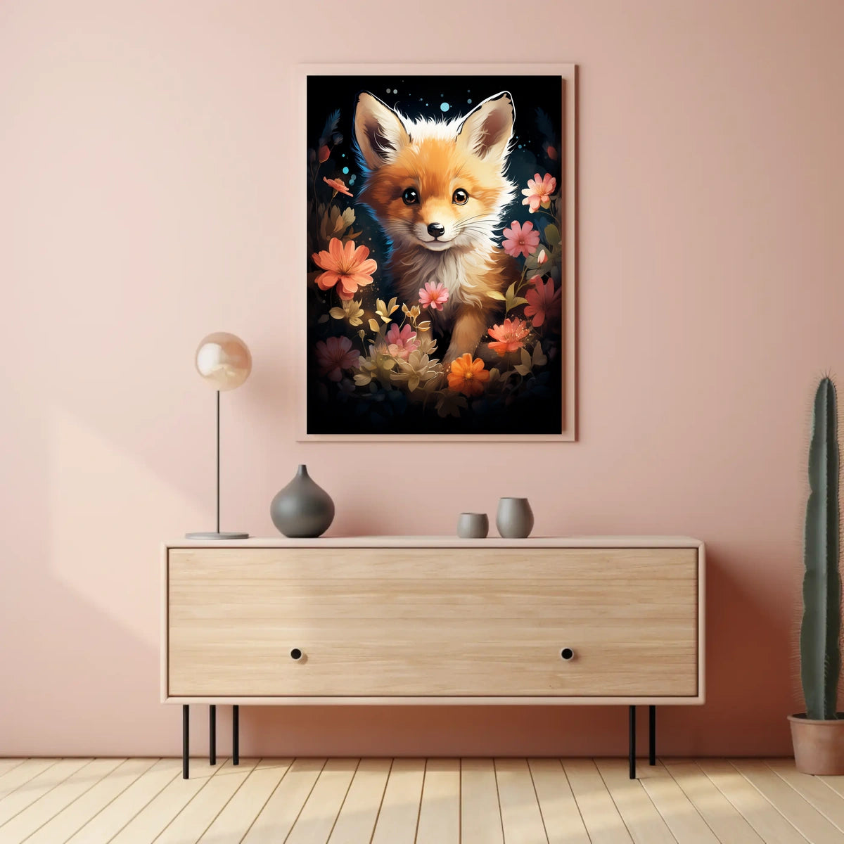 Whimsical Fox in Bloom