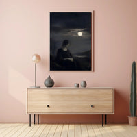 Mystical Moonlight Woman Artistic Poster PosterGoat
