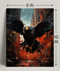 The Majestic Eagle In Urban Chaos Poster PosterGoat