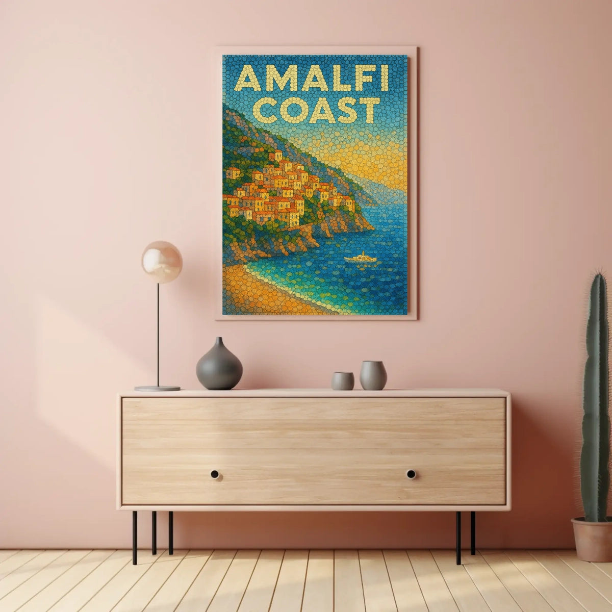 Amalfi Coast Poster Wall Art For Coastal Home Decor
