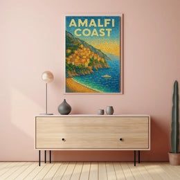 Amalfi Coast Poster Wall Art For Coastal Home Decor