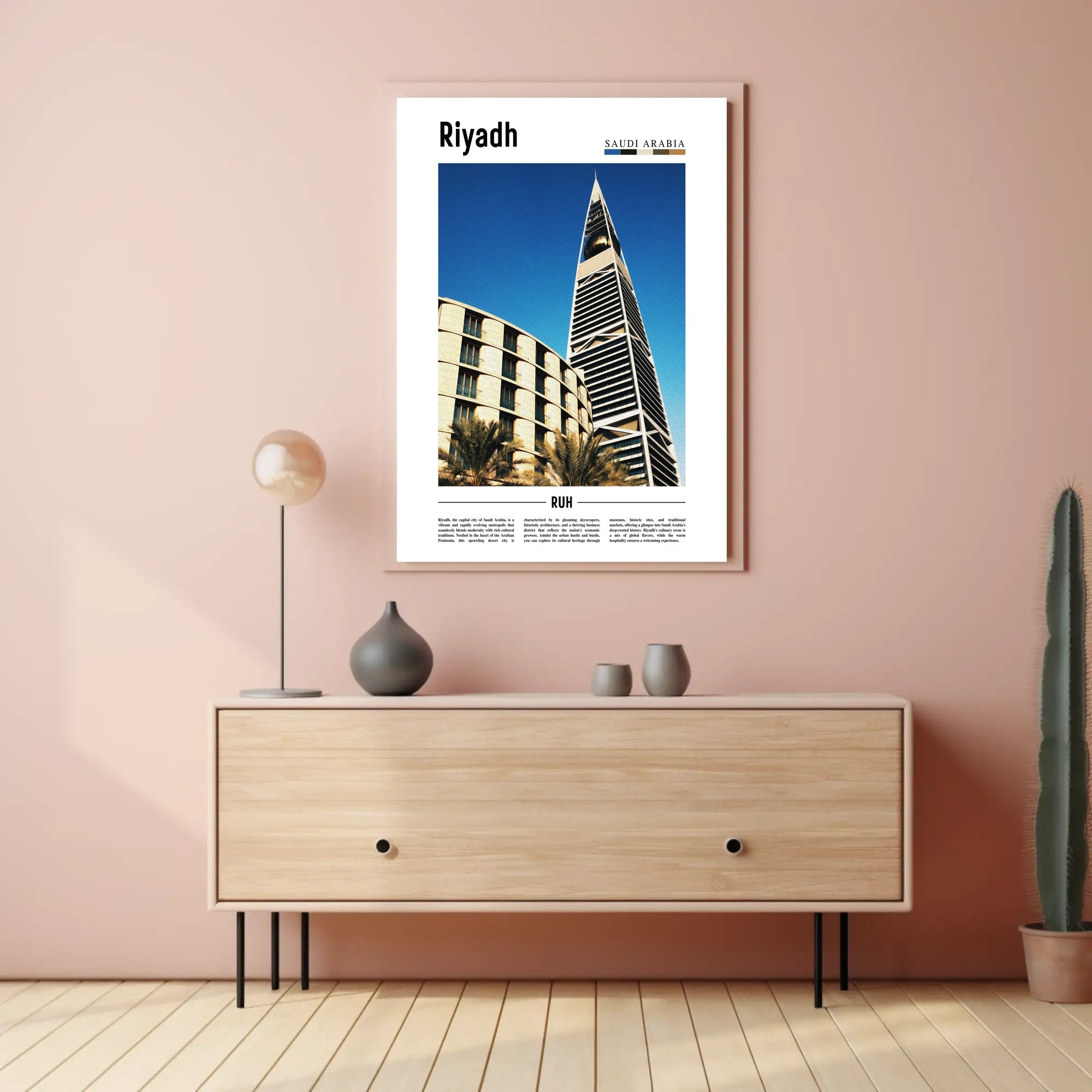 Riyadh Architectural Marvel Urban Cityscape Poster PosterGoat