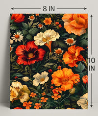 Vibrant Floral Symphony William Morris Art Poster