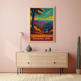 Shenandoah National Park Vintage Autumn Lovers Poster