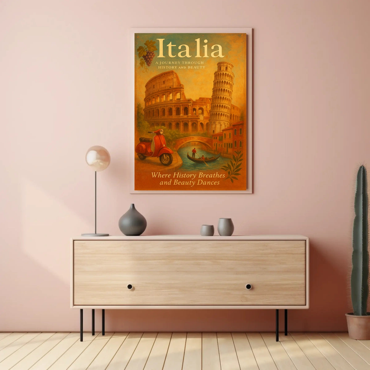Italia A Journey Through History And Poster