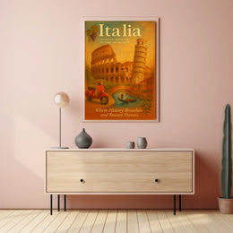 Italia A Journey Through History And Poster