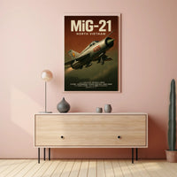 MiG-21 Fighter Jet Vietnam War Historical Poster