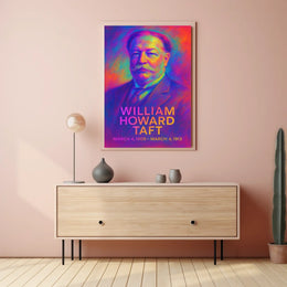 William Howard Taft 27th President of the United States Neon Gradient Overlay Poster