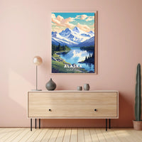 Alaskan Adventure: Vintage Scenic Travel Poster
