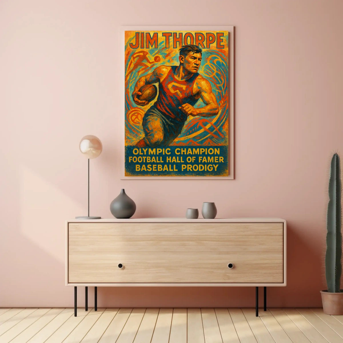 Celebrating a Sports Legend Jim Thorpe Poster