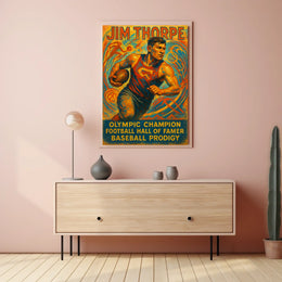 Celebrating a Sports Legend Jim Thorpe Poster