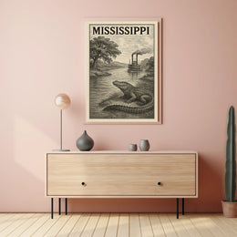 Mississippi River Scene Poster
