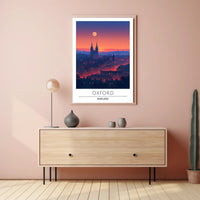Oxford Skyline Sunset: Urban or Cityscape Poster