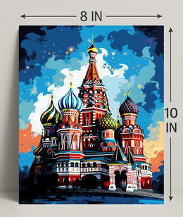 Vibrant Kremlin Illustration Poster