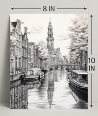 Amsterdam Canal Scene Poster