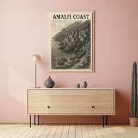 Amalfi Coast Poster Wall Art Travel Print 18x24 Seaside