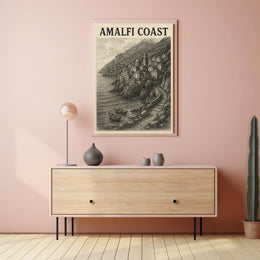 Amalfi Coast Poster Wall Art Travel Print 18x24 Seaside