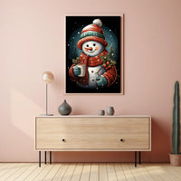 Cozy Winter Snowman Poster