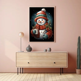 Cozy Winter Snowman Poster