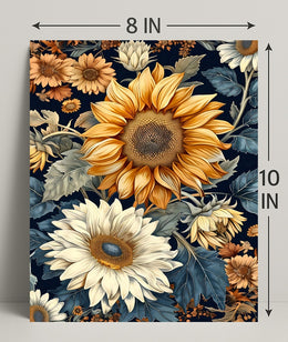 Sunflower Sunshine Vibes: Abstract or Artistic Poster