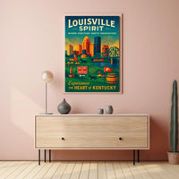 Louisville Spirit Where Heritage Meets Innovation Poster