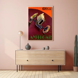 Vintage Amilcar Racing Poster