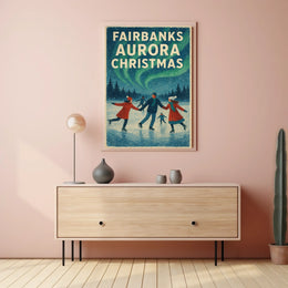 Fairbanks Aurora Christmas Poster