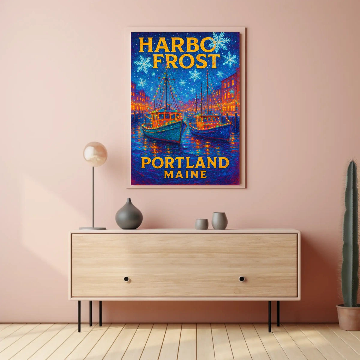 Harbor Frost In Portland, Maine Poster