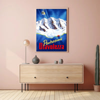 Pontresina Diavolezza Vintage Travel Adventure Poster PosterGoat