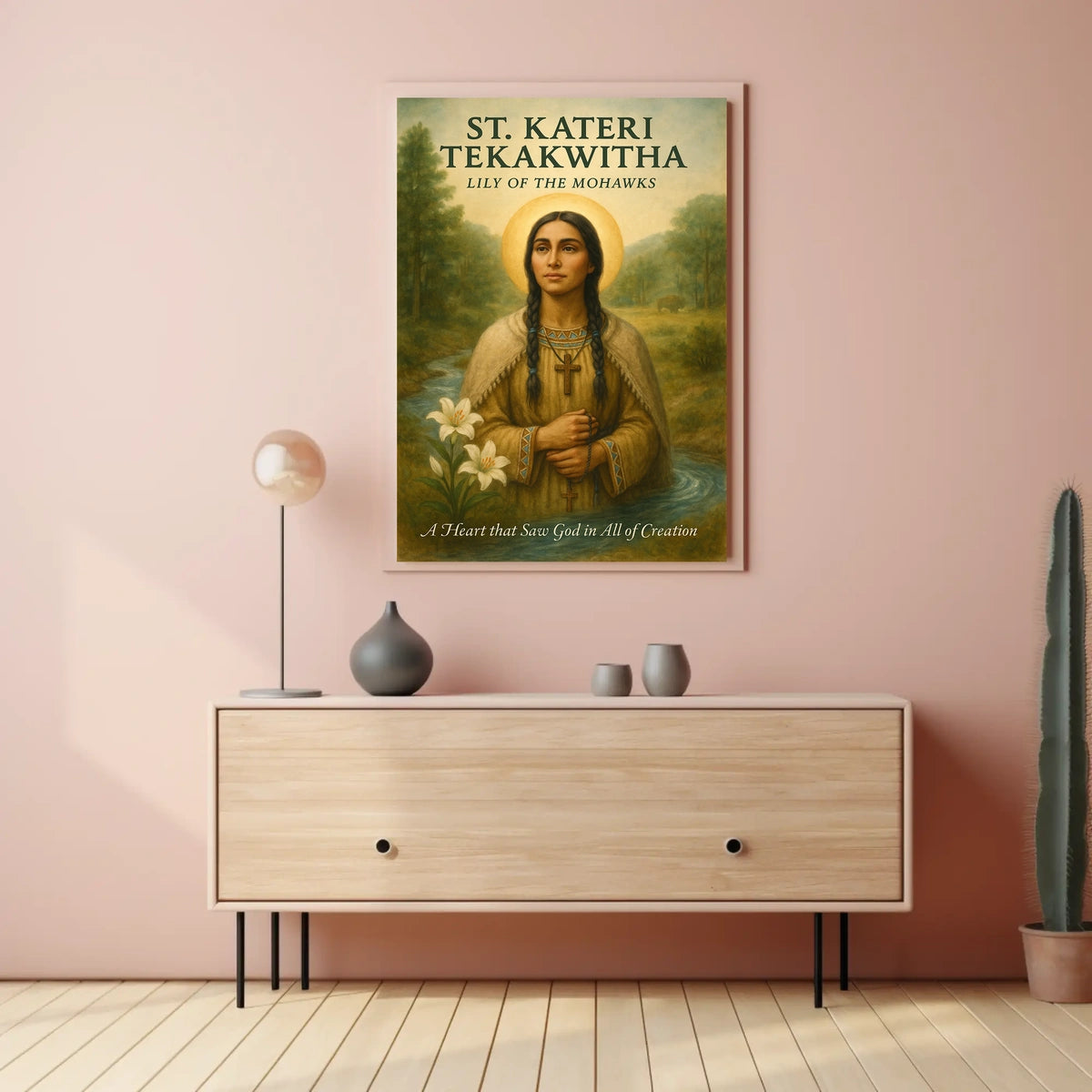 St. Kateri Tekakwitha Lily of the Mohawks Poster