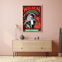 Vintage Magician Illusion Poster: Mystical and Theatrical Art