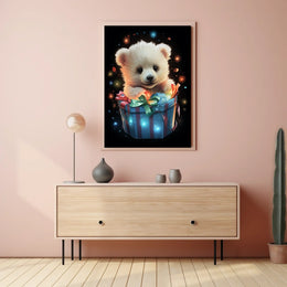 Adorable Surprise Gift Box Bear Poster