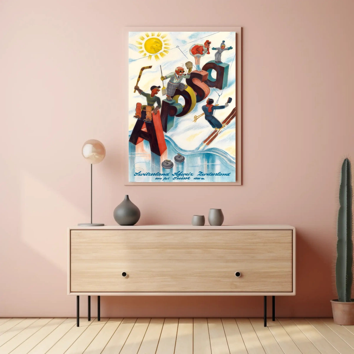 Winter Fun In Switzerland Poster