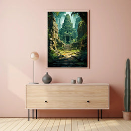 Ancient Jungle Temple Poster