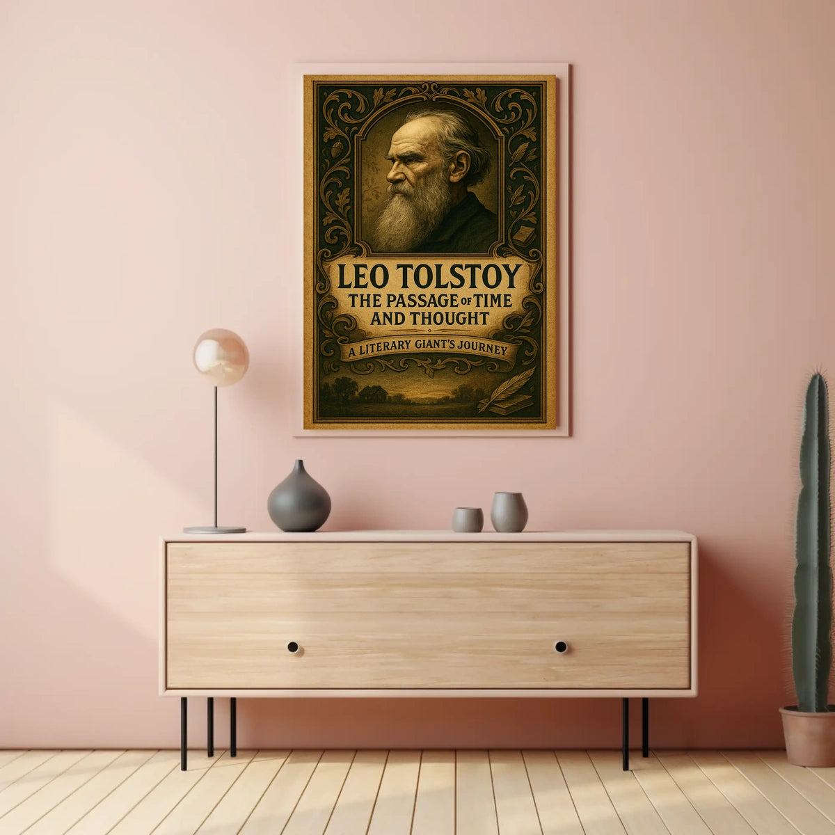 Leo Tolstoy The Passage of Time and Thought Poster