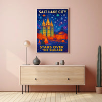 Stars Over the Square Salt Lake City Poster
