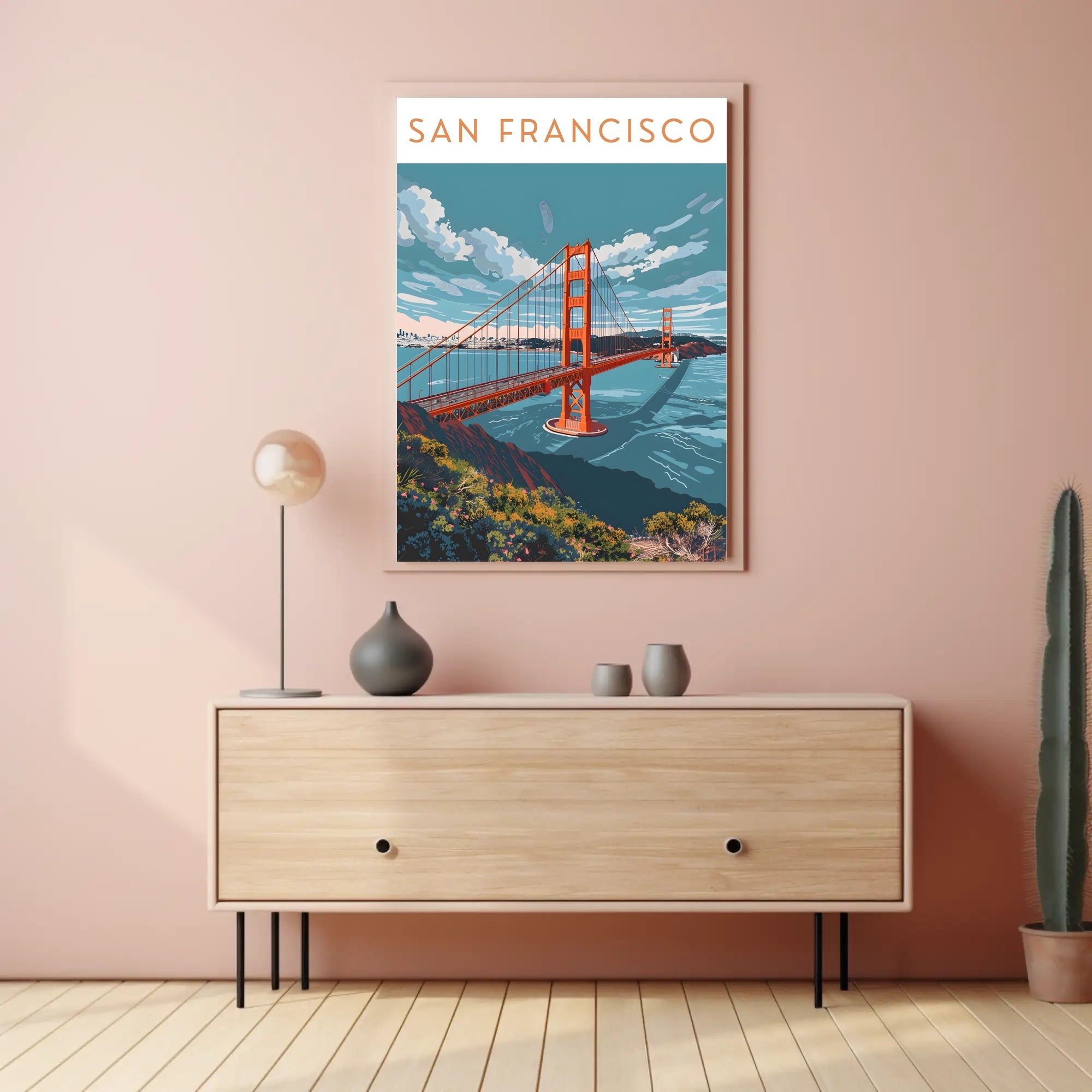 Golden Gate Bridge in San Francisco Travel Poster