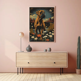 Majestic Canine In The Desert Night Poster