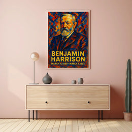 Benjamin Harrison 23rd President of the United States Glitch Hop Art Poster