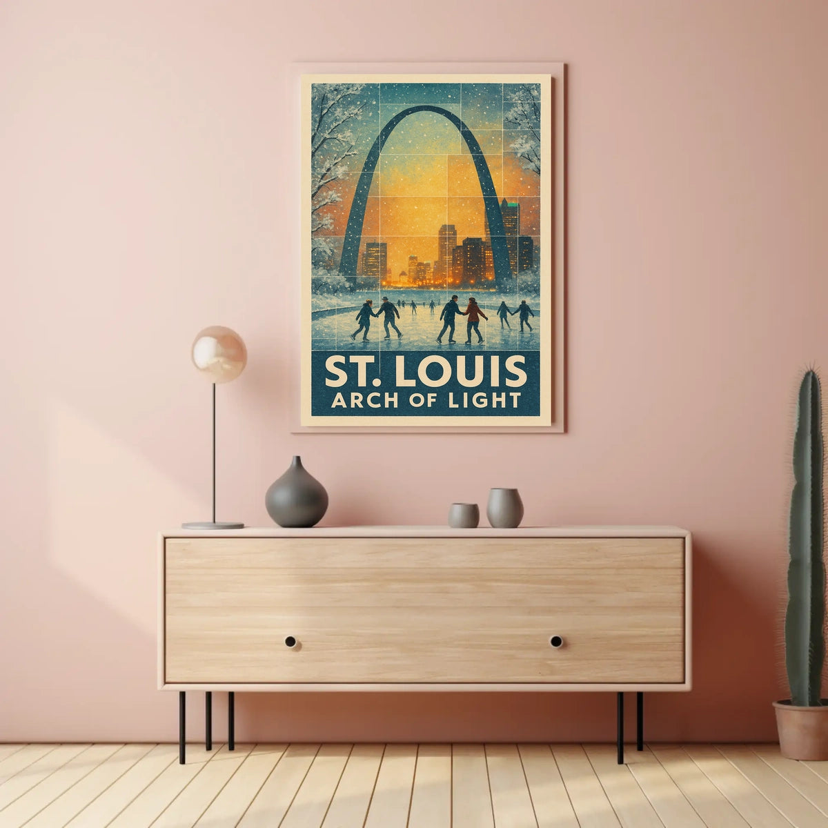 St. Louis Arch Of Light Poster